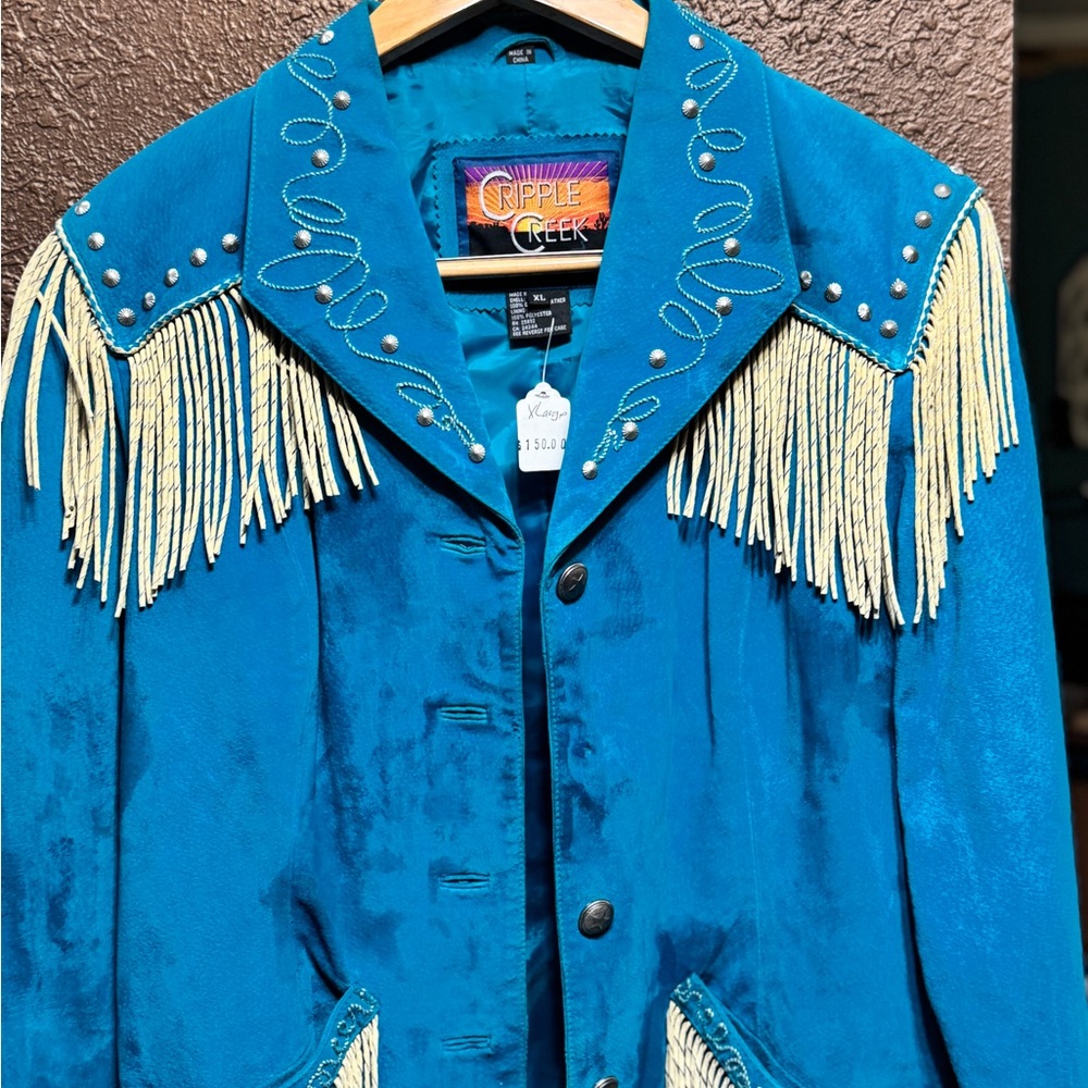 Blue Fringe Jacket